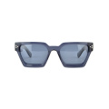 Новые изготовленные полированные полные ободки прямоугольник ацетатные рамы унисекс солнцезащитные очки